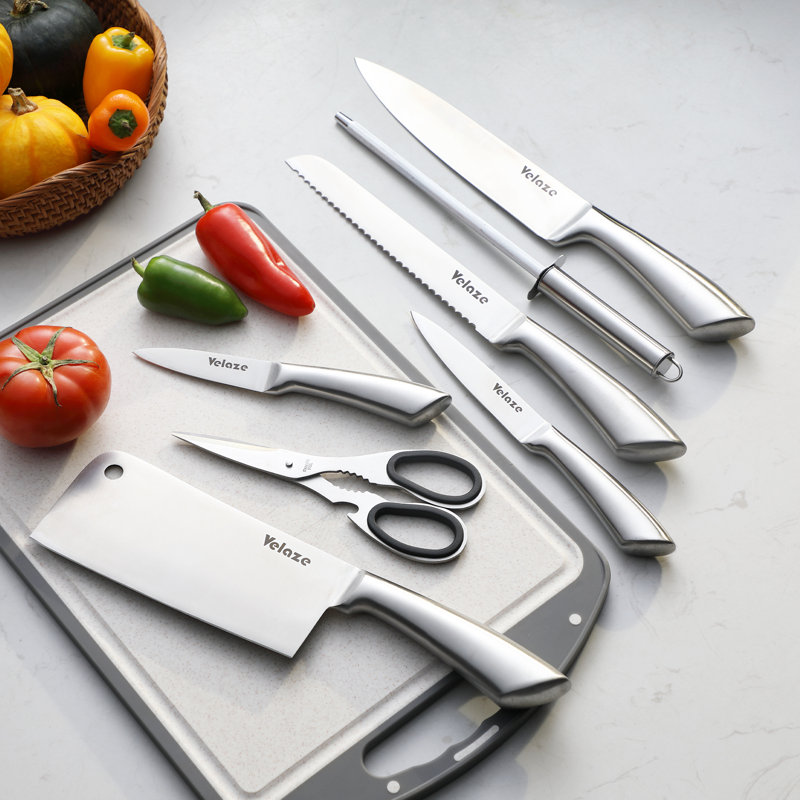 Velaze 8 Piece Stainless Steel Knife Block Set & Reviews Wayfair Canada